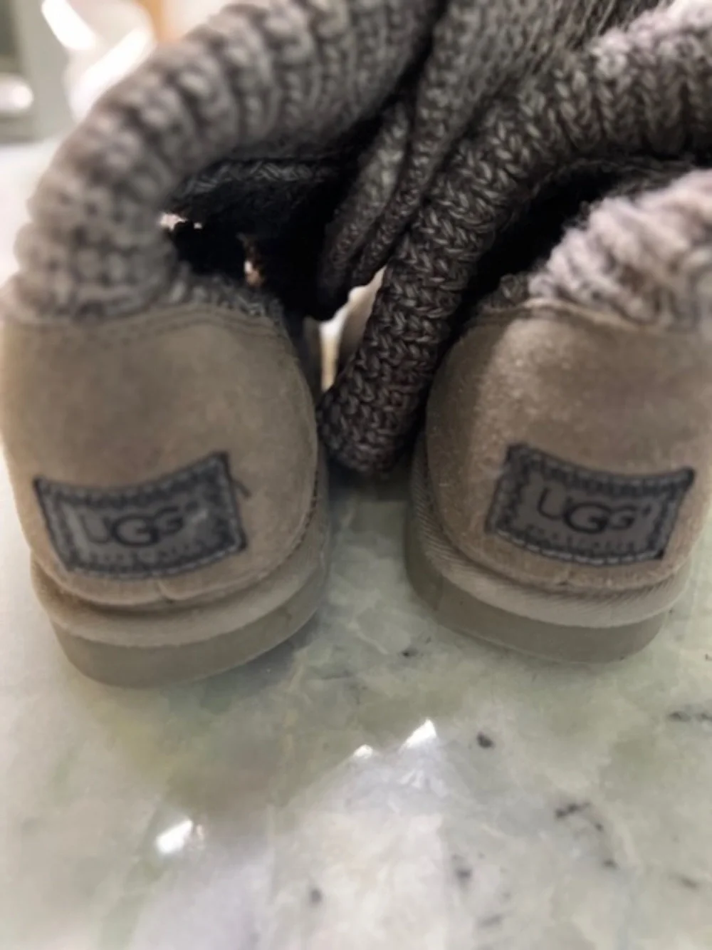 UGG Classic Cardi Grey Knit Boots